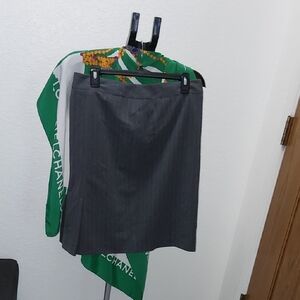 Apt. 9 Charcoal Pinstripe Pencil Skirt